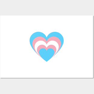 Trans heart in heart Posters and Art